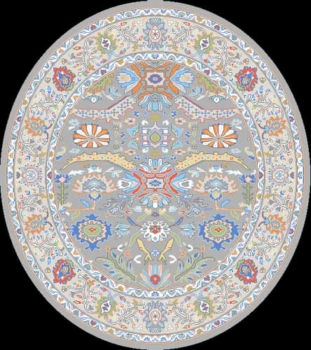 180x180 Oushak Rug Pattern
