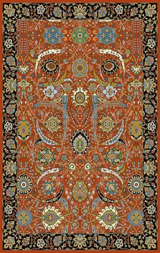 TF430 Floral Rug Pattern