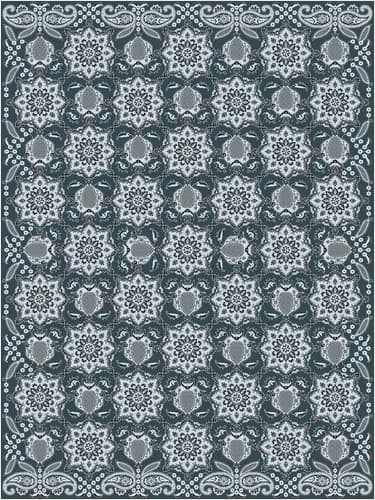 TS101 Floral Rug Pattern