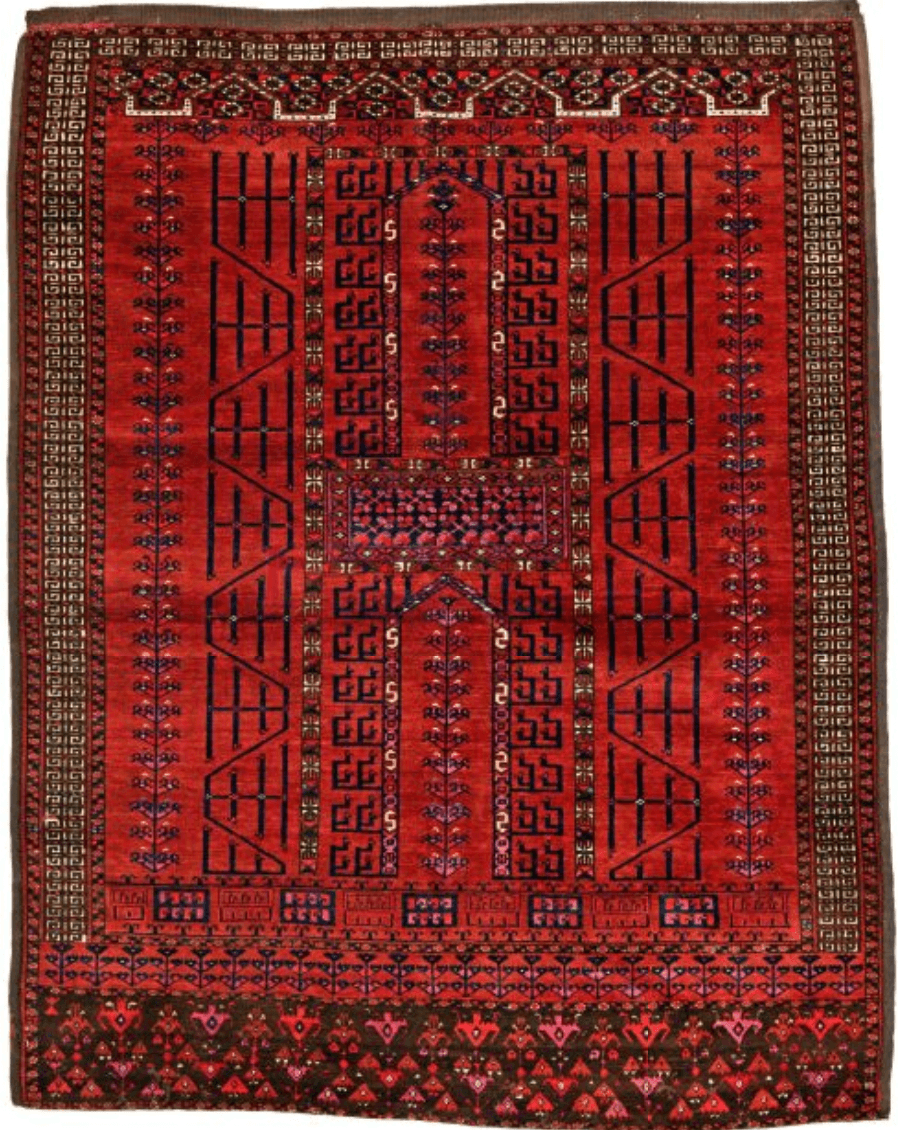 A Saryk ensi, the tent-door rug.