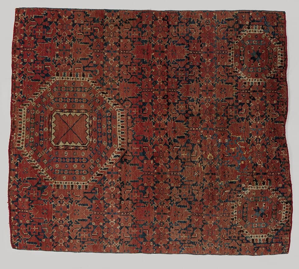 An antique Turkmen-tradition carpet (Rijksmuseum).